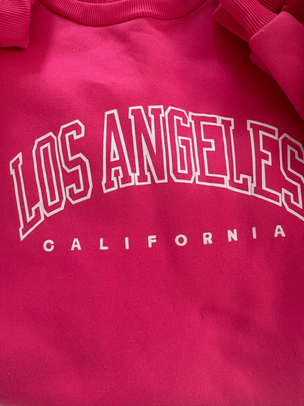 Hot Pink 'Los Angeles California' Graphic Sweatshirt - Picture 3 of 5